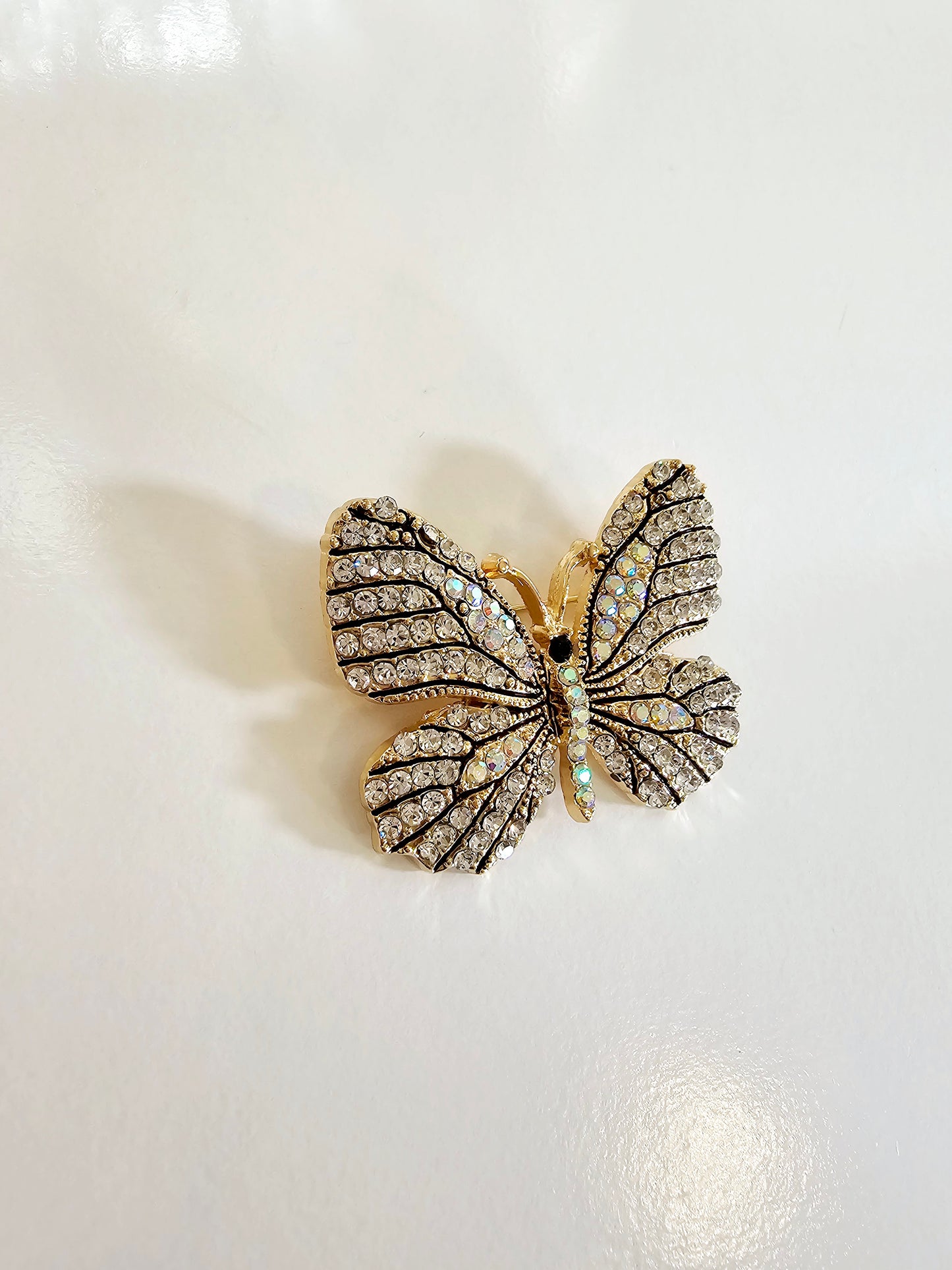 Rhinestones Butterfly Brooch
