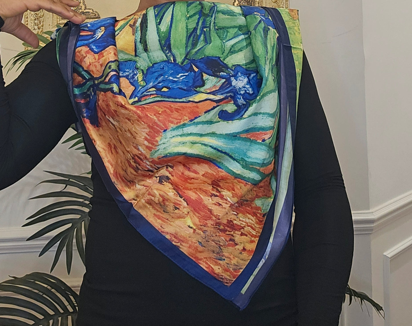 Vintage Print Twill Silk Scarf