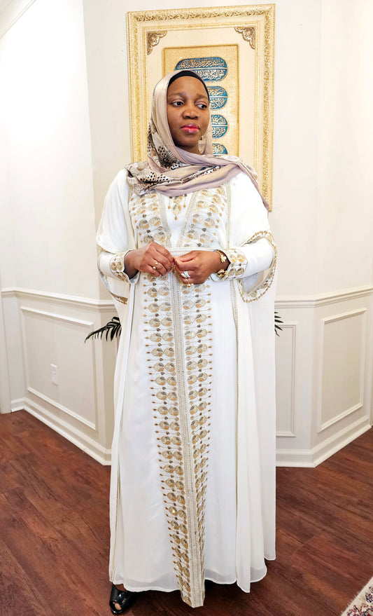 Embroidered  Cape Abaya