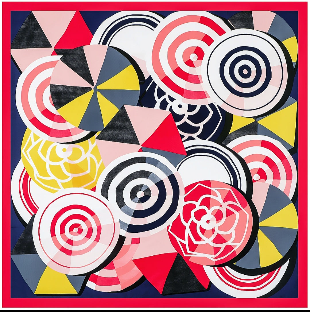 Circle and Shapes Pattern Scarf