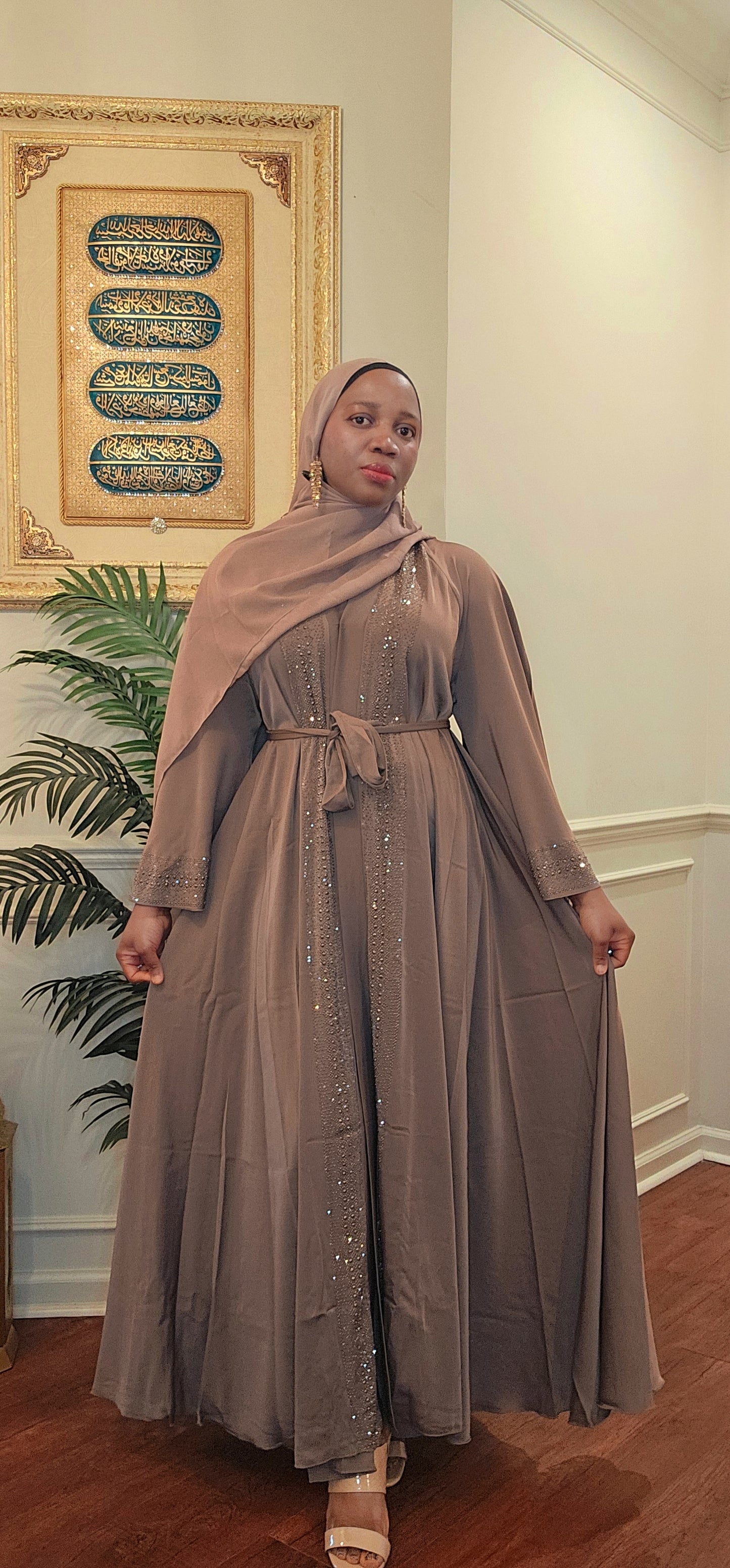 Bedazzled A-shaped Abaya