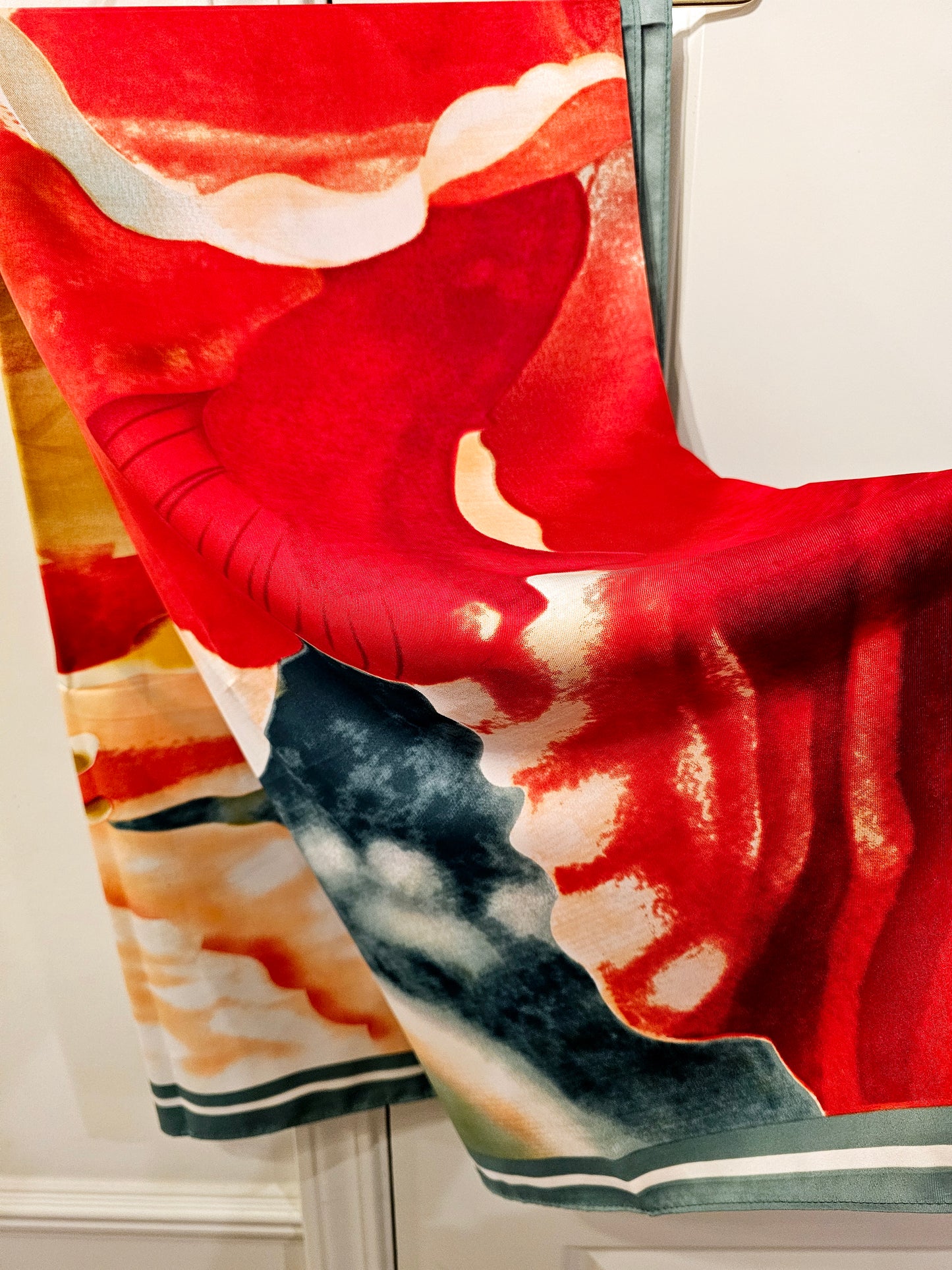 Oil Painted Flowers Scarf