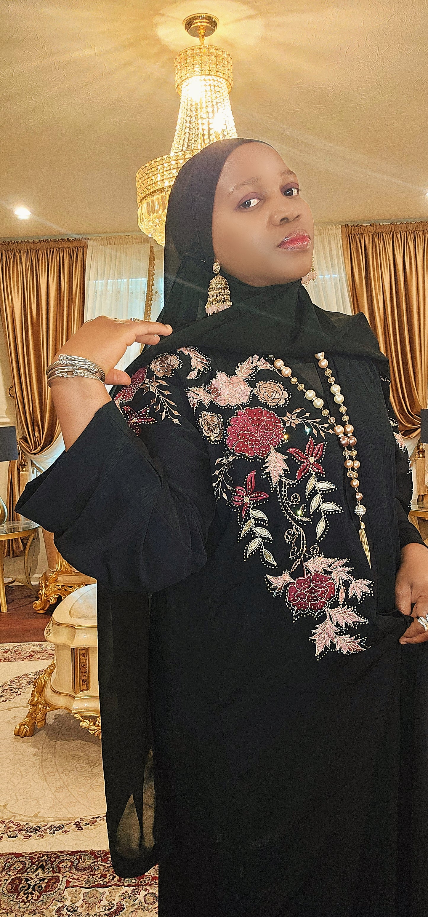 Floral design Abaya