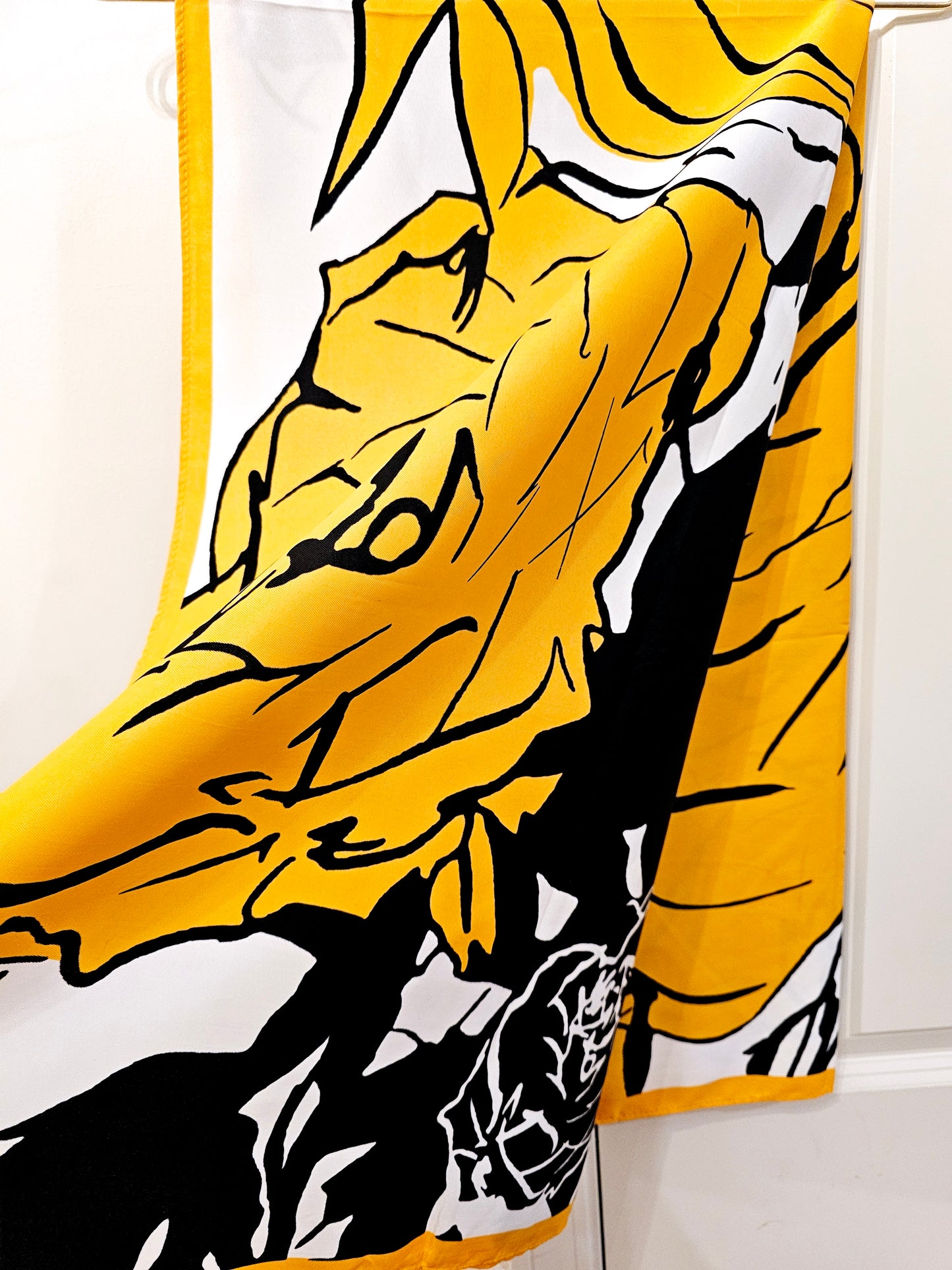 Hand Painted Roses Scarf