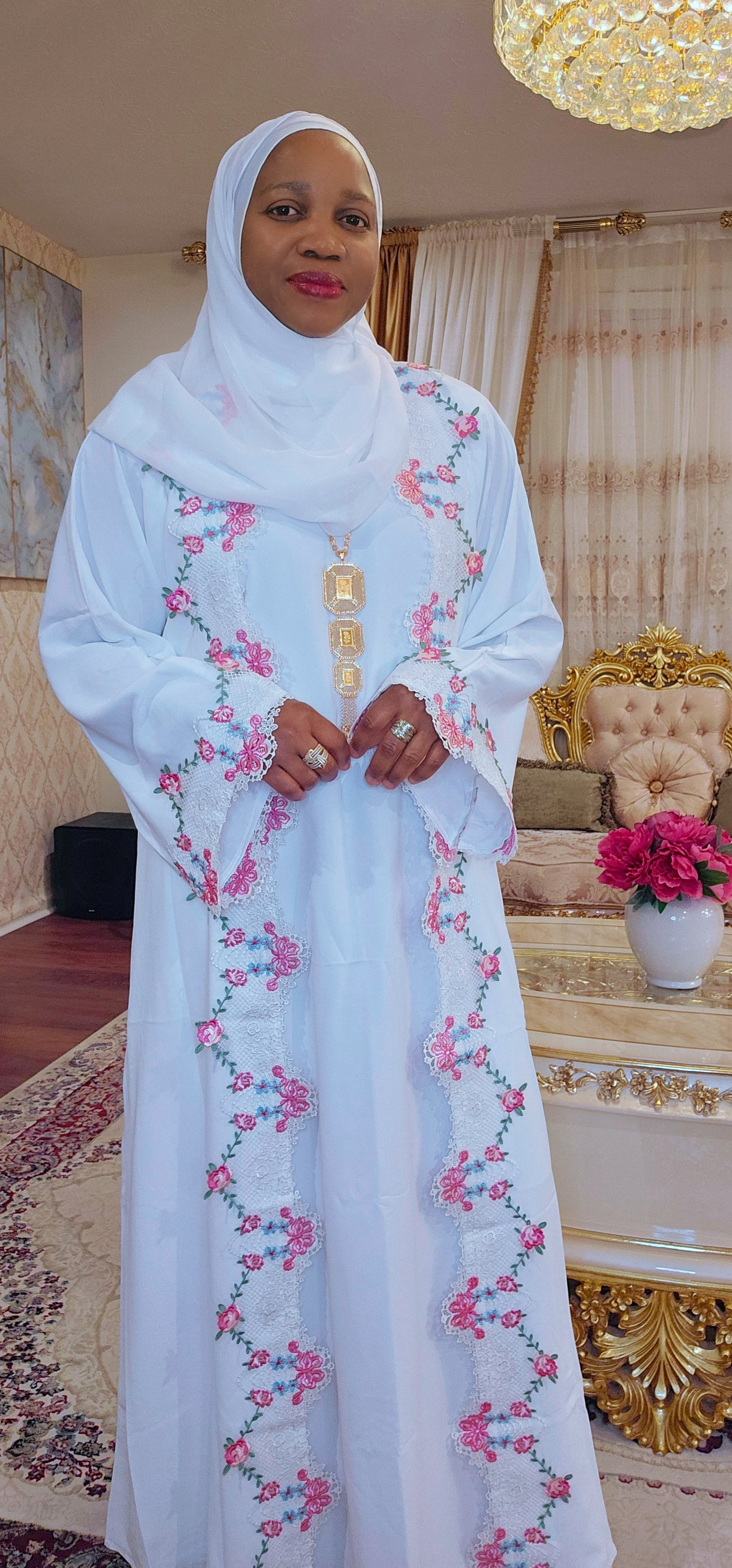 Floral Serenity Abaya