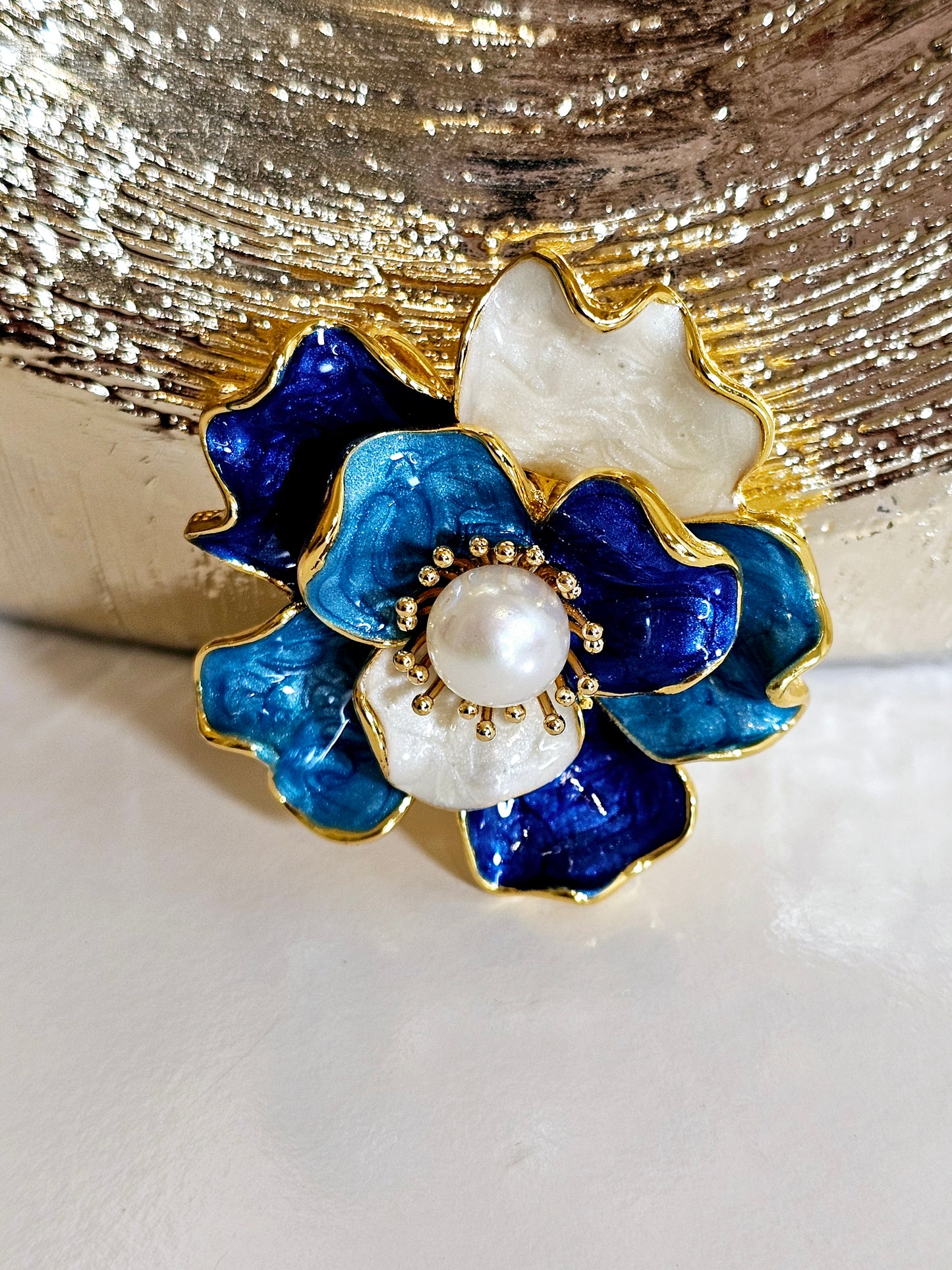 Vintage Peony Brooch