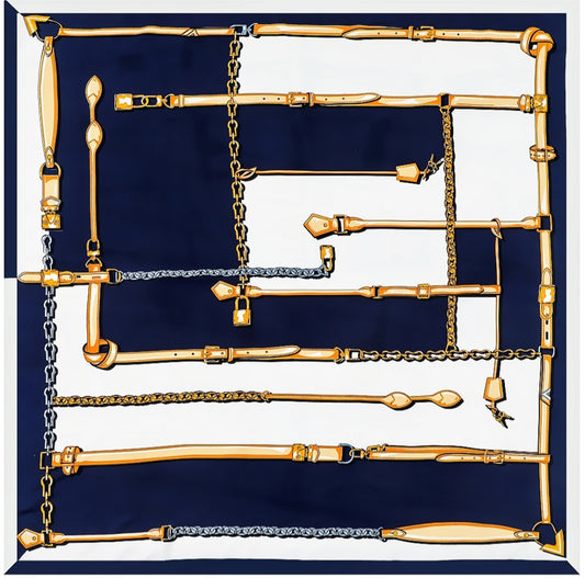 Printed Chain Scarf