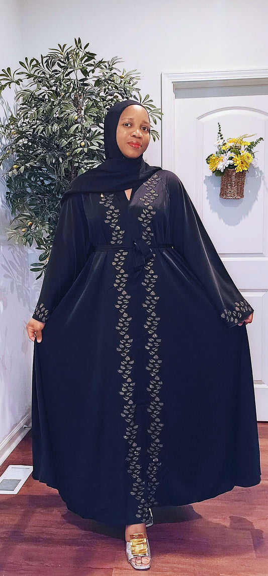 Embellished Noir Abaya