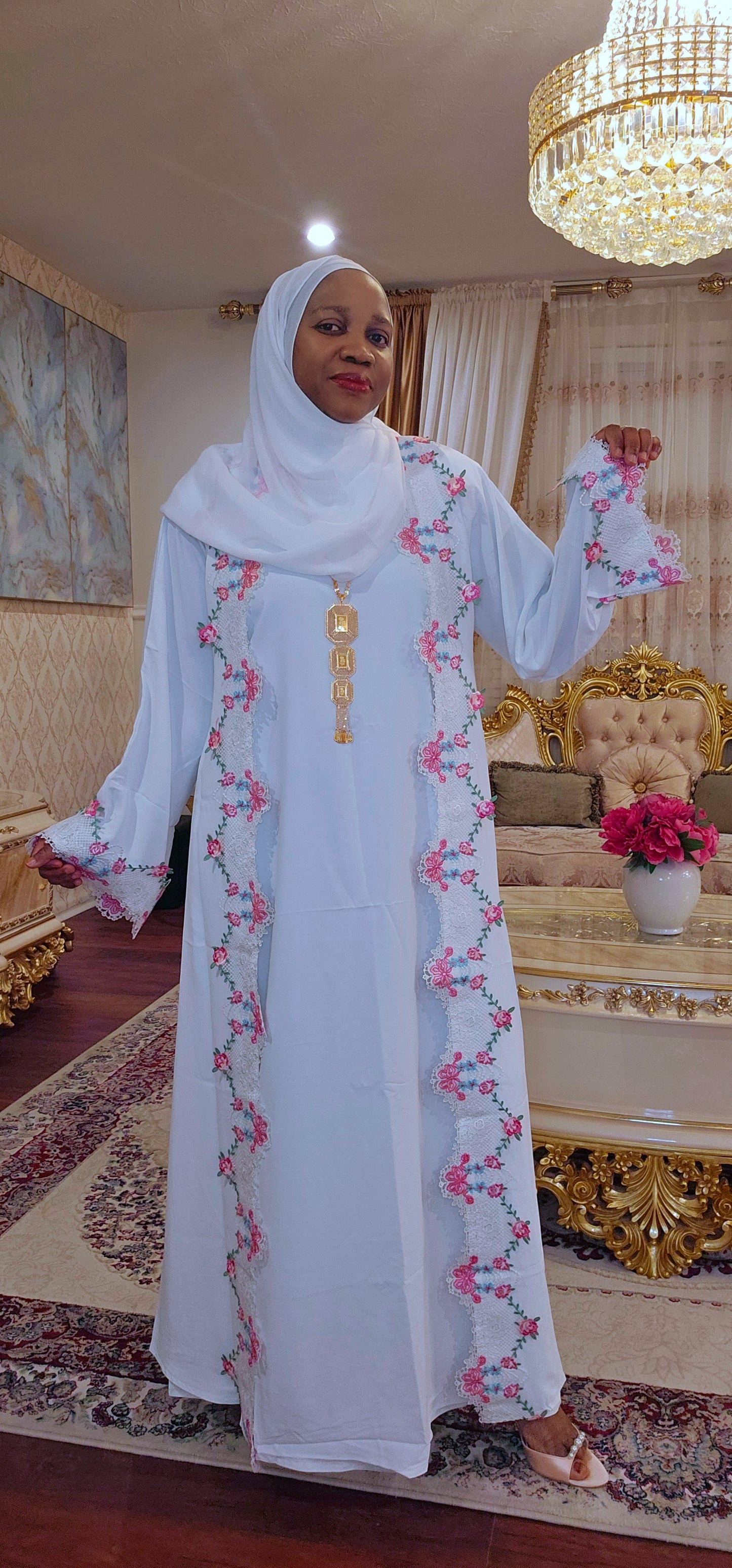 Floral Serenity Abaya