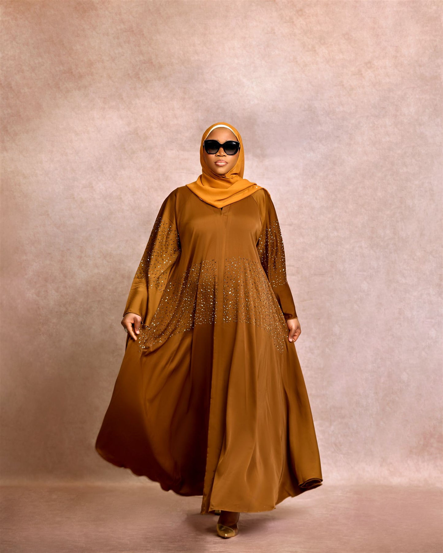Golden Crescent Abaya
