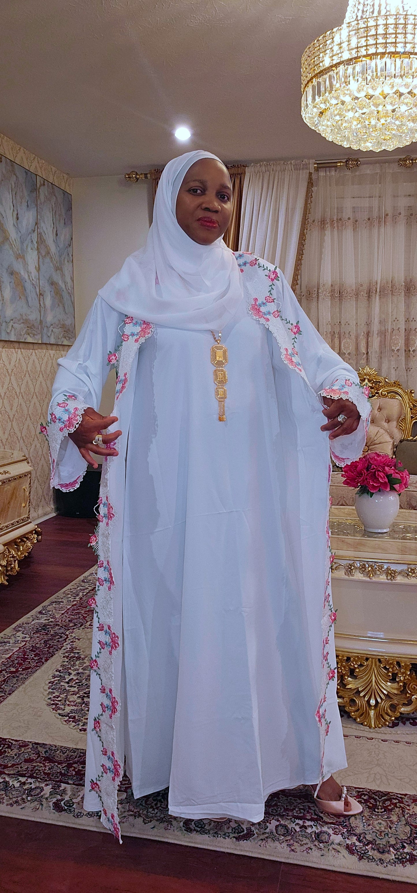 Floral Serenity Abaya