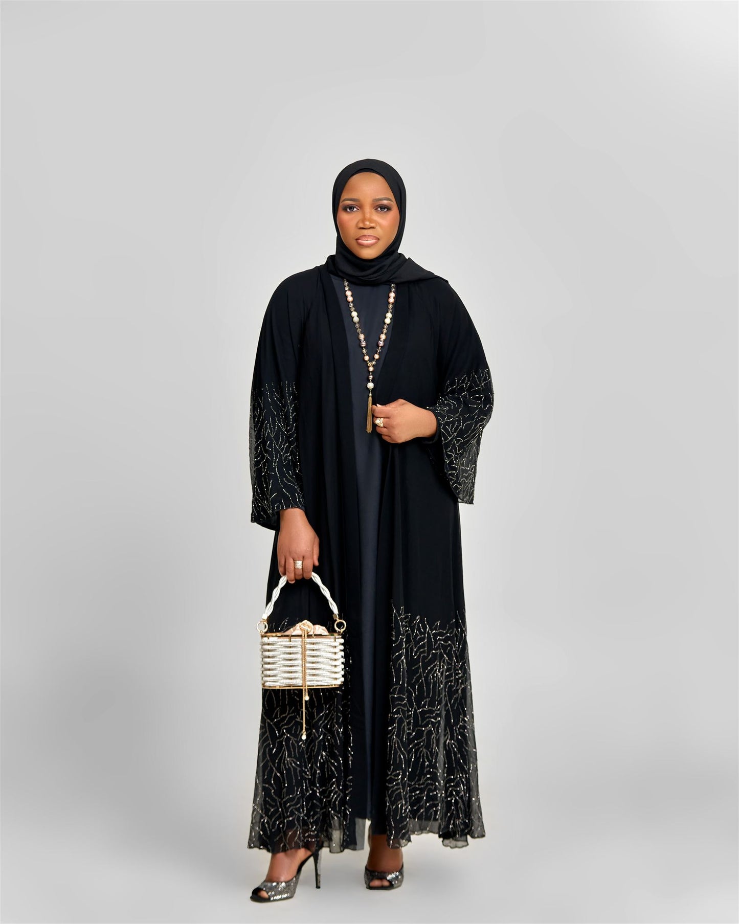 Silver Fall Abaya