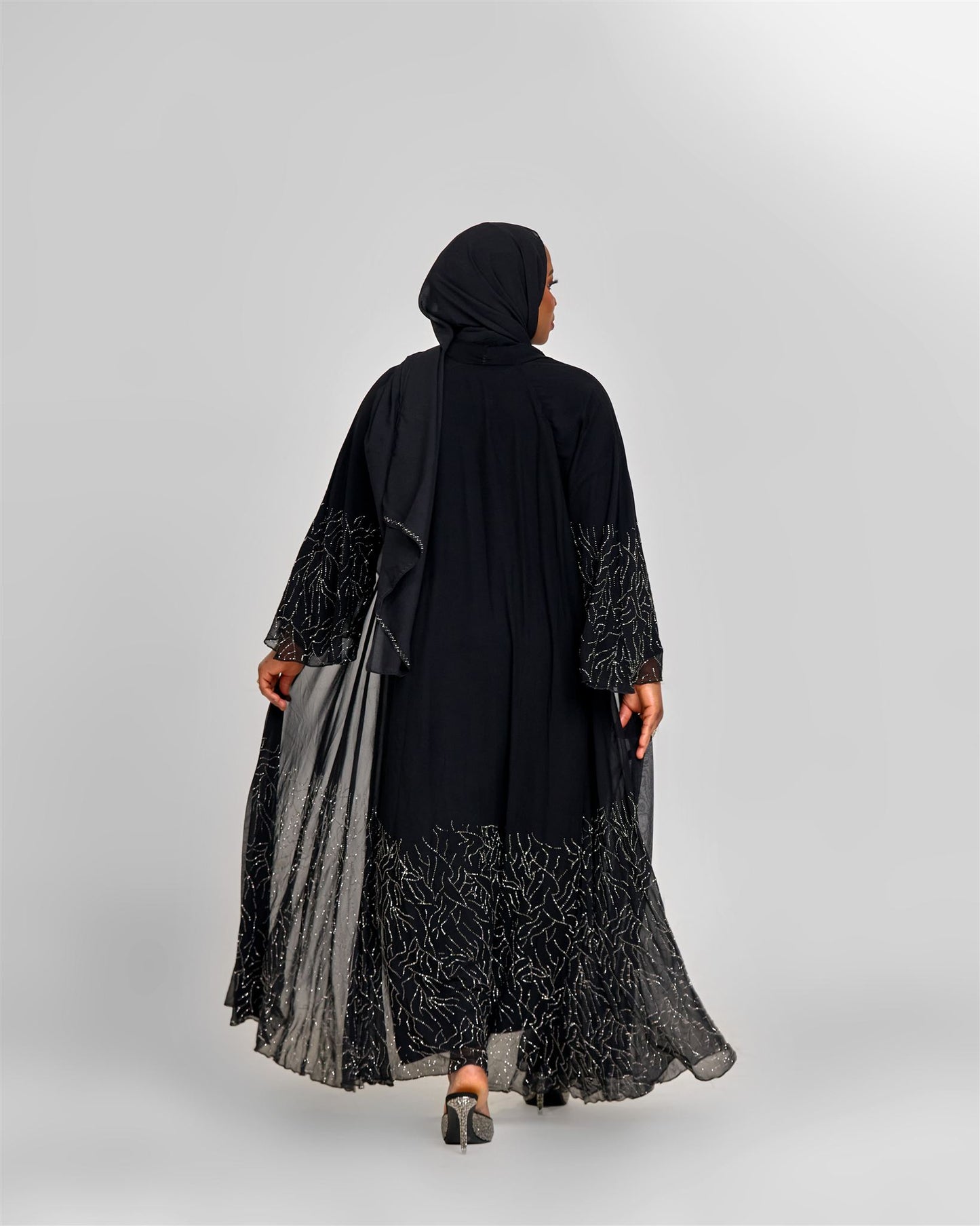 Silver Fall Abaya