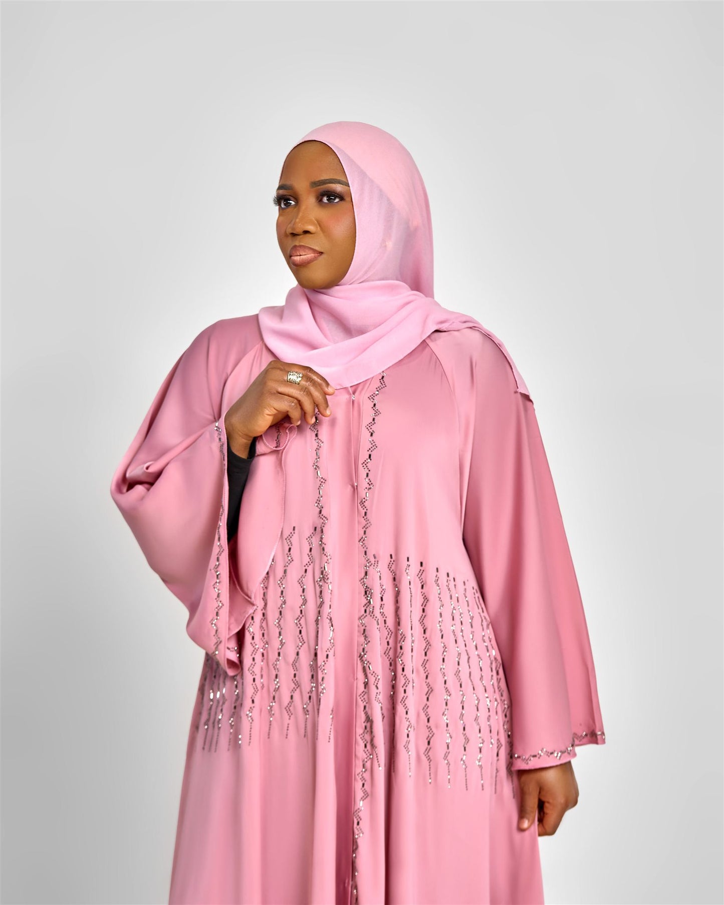 Pink opulence Abaya