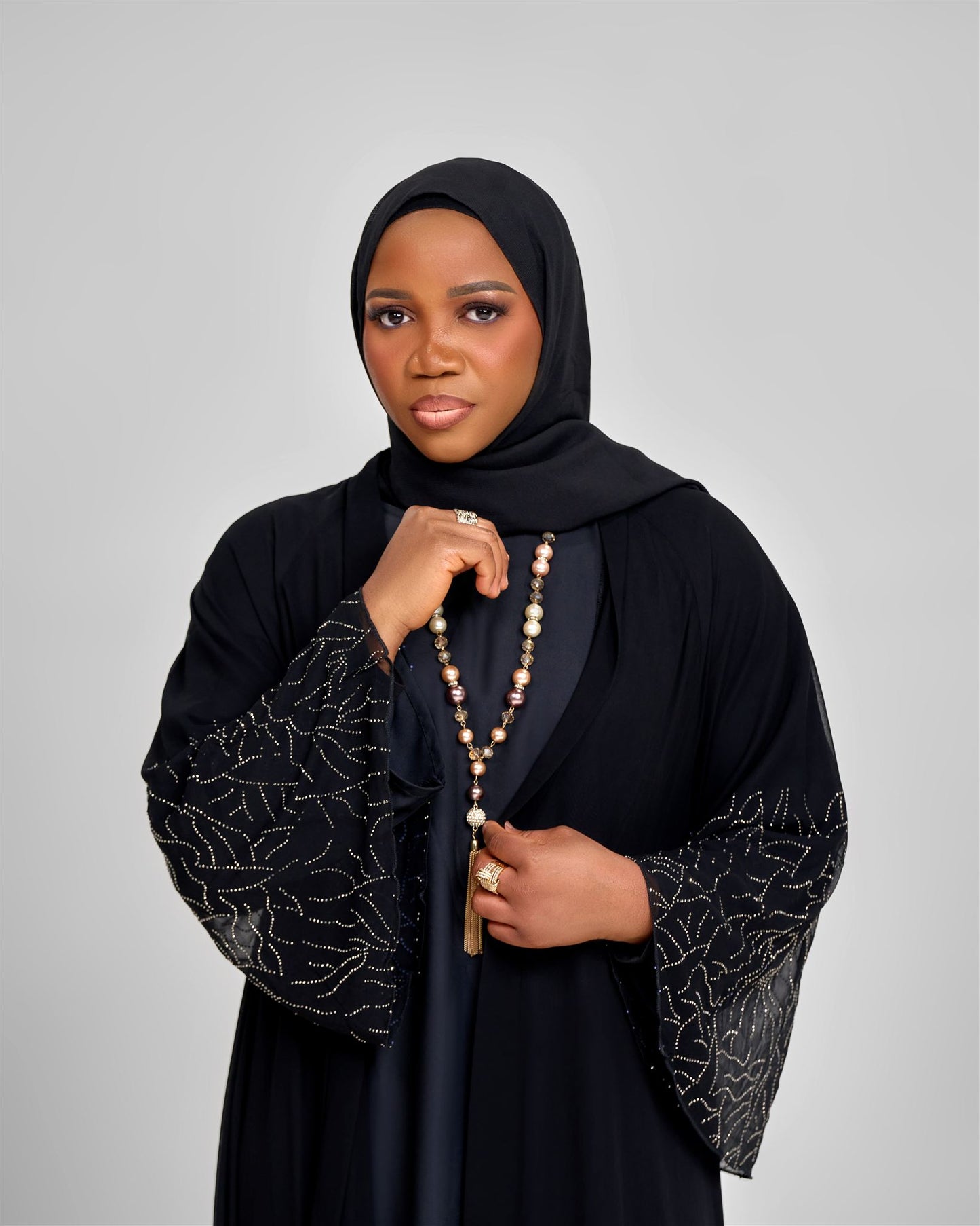 Silver Fall Abaya