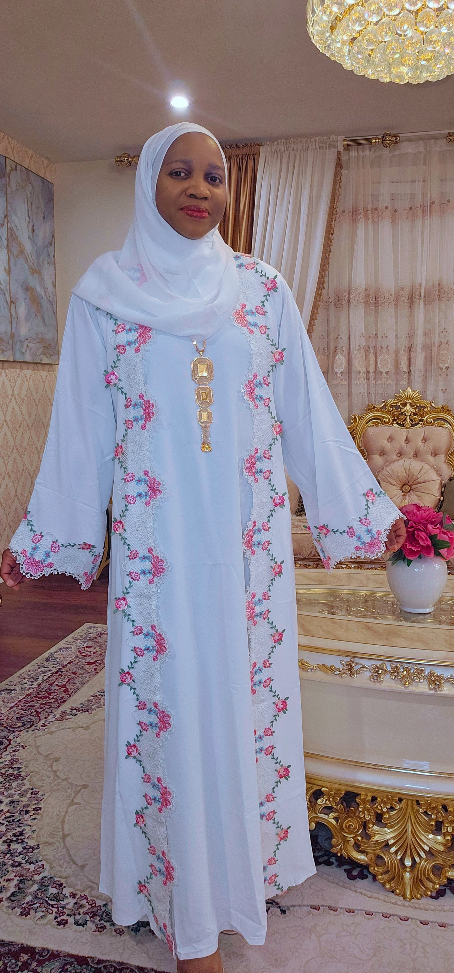 Floral Serenity Abaya