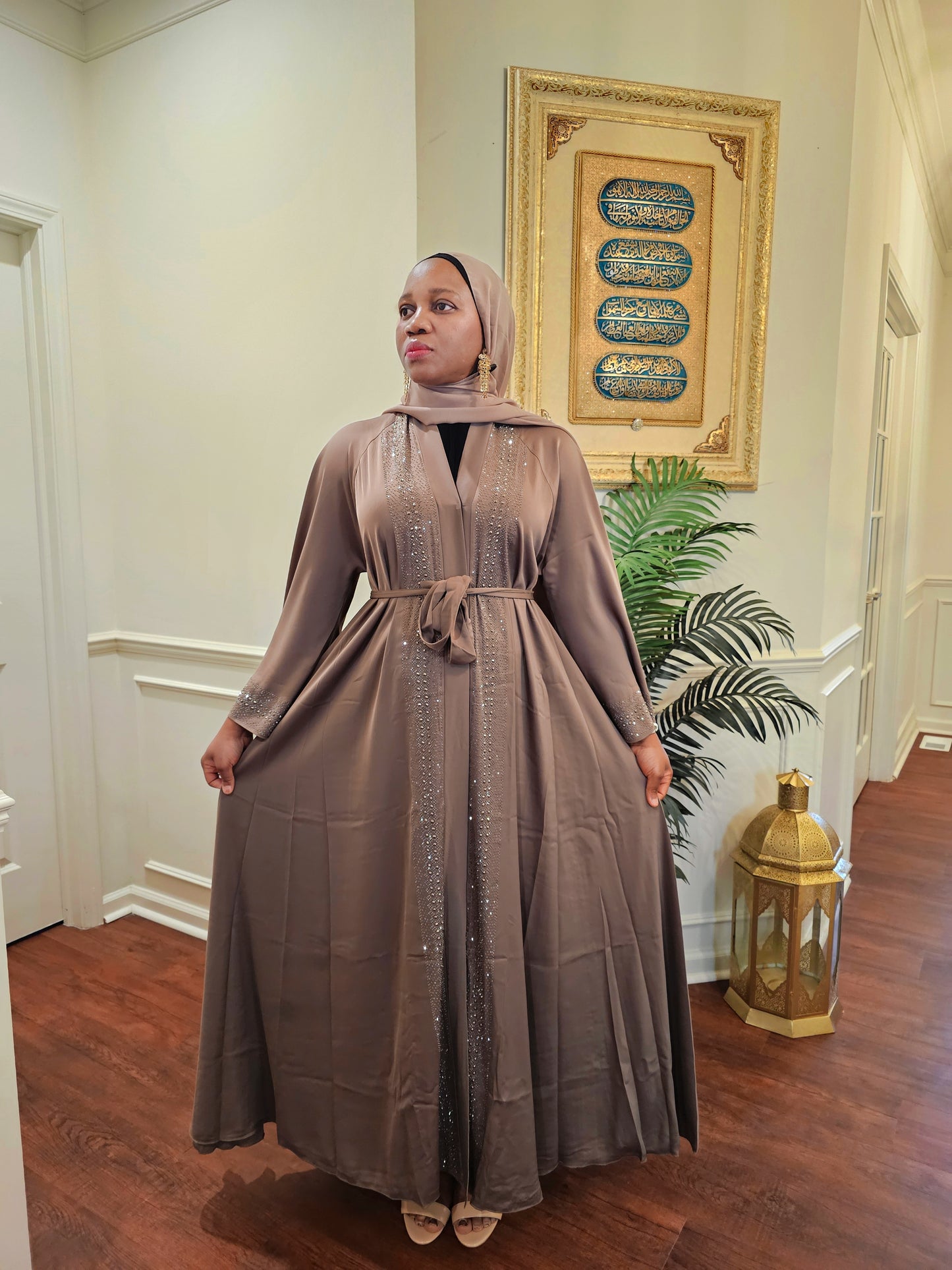 Bedazzled A-shaped Abaya