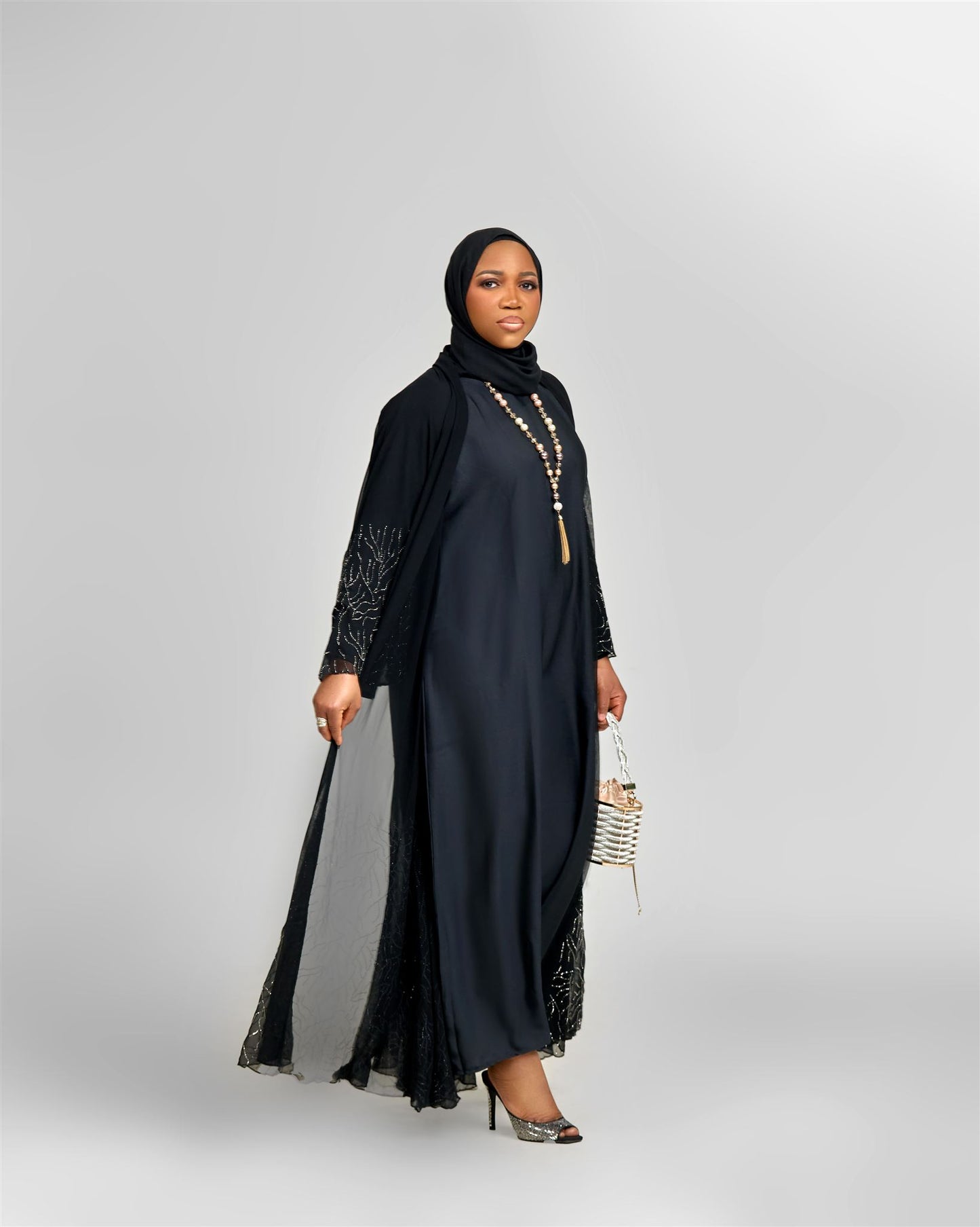 Silver Fall Abaya