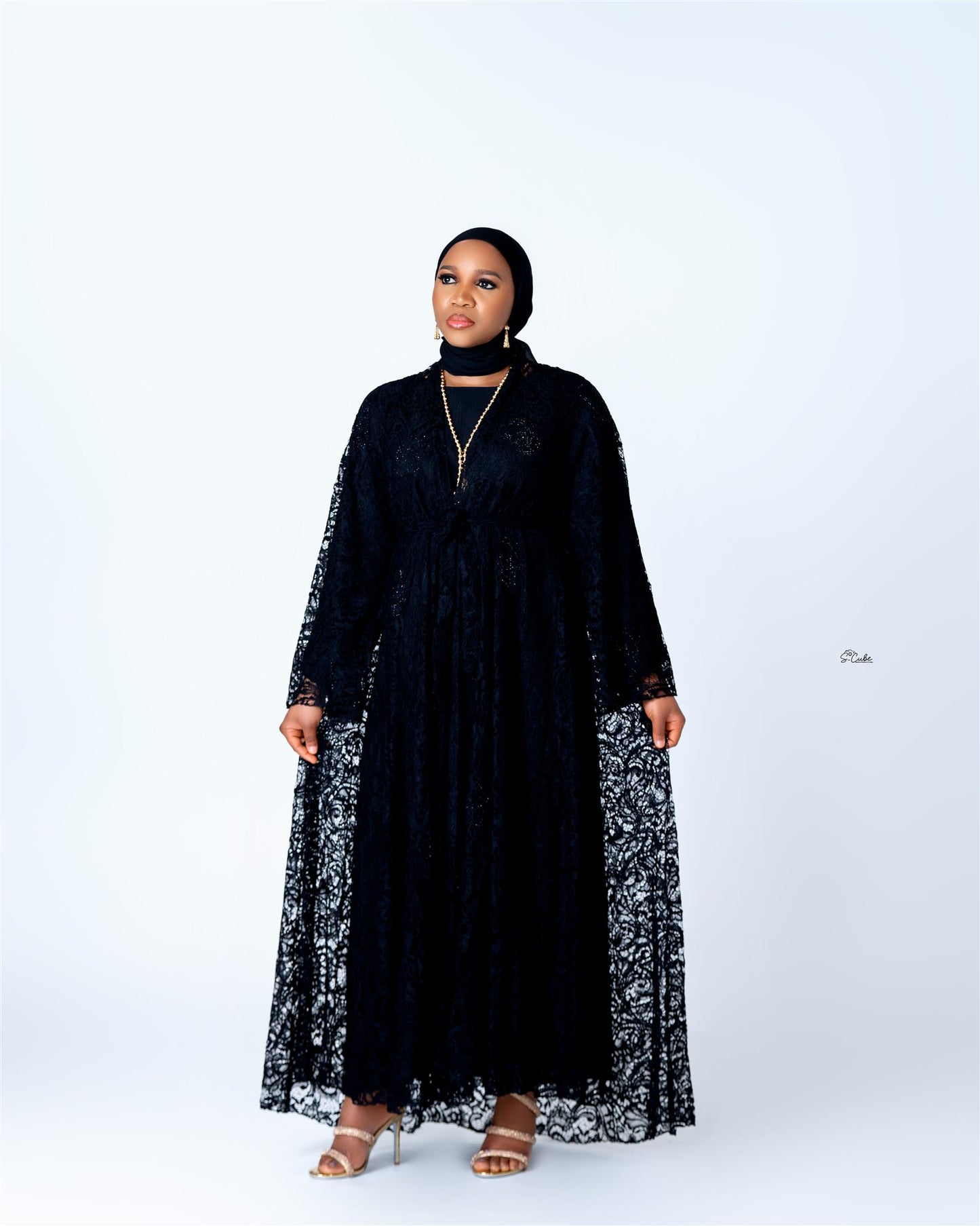 Ayeesha Full Lace 4pcs Abaya