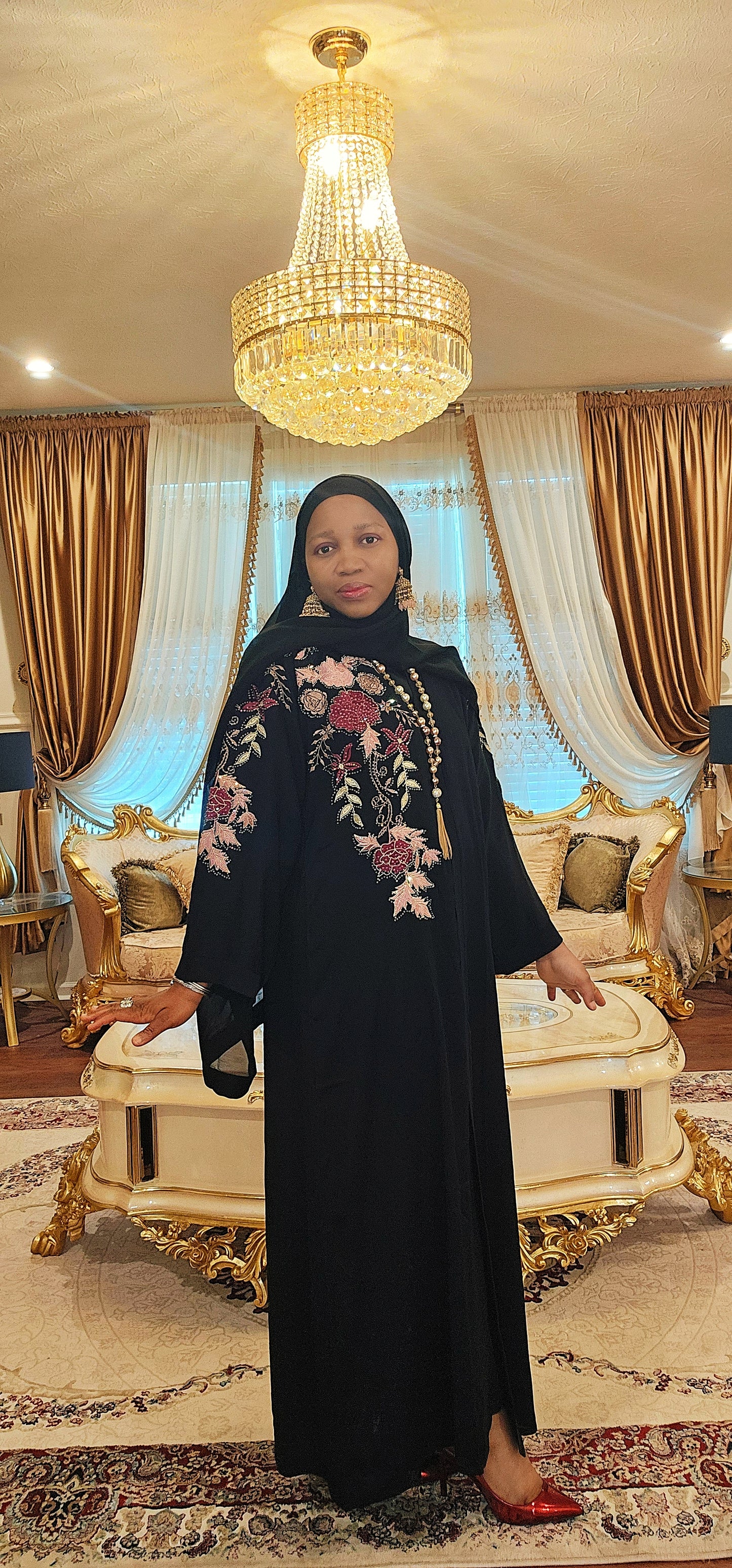 Floral design Abaya 